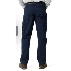 New Men's Wrangler Workwear Size 44x30 DK. BLUE Cargo 7 Pocket Pants Relaxed Fit